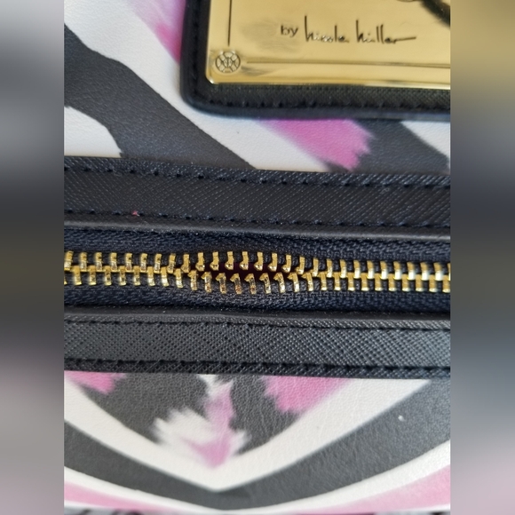 Nicole Miller Multicolor Chevron Women's Bag PVC - Picture 14 of 14